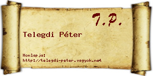 Telegdi Péter névjegykártya